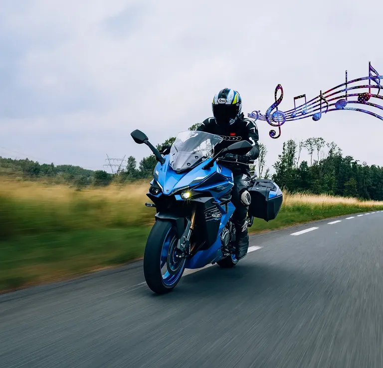 *Muziek* op de motor